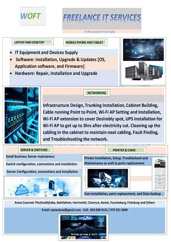 WOFT freelance IT Services in Phuthaditjhaba CBD