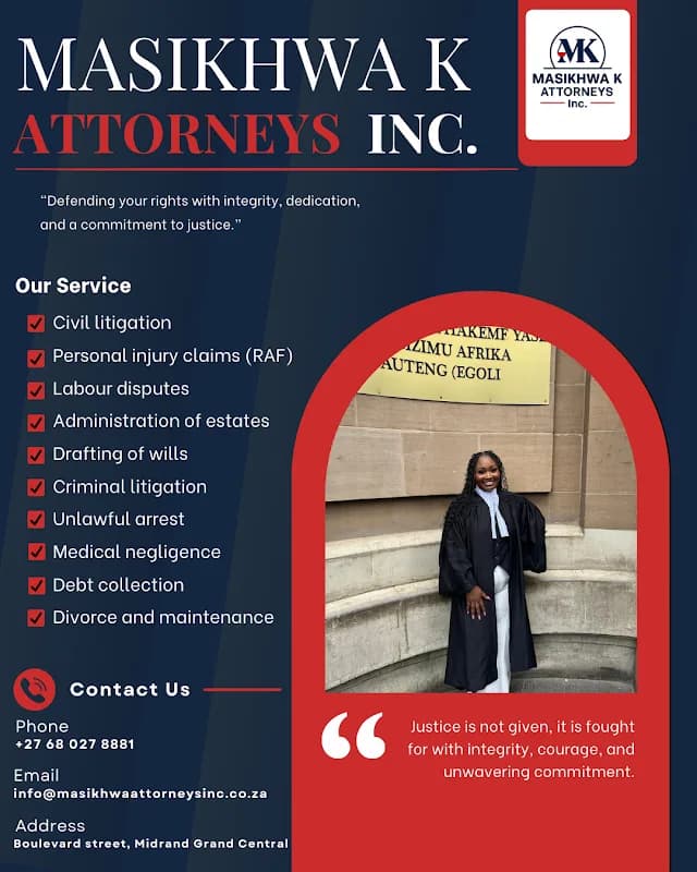 MASIKHWA KHULISO ATTORNEYS INC in Grand Central