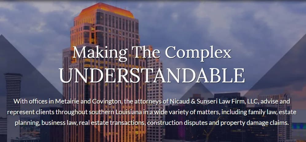 Nicaud & Sunseri Law Firm, LLC in Metairie / Kenner