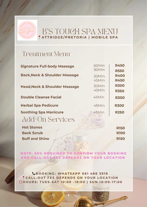 B's Touch Spa in Attridgeville