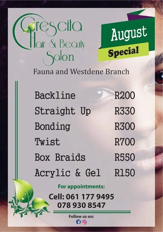 Crescita Hair and Beauty Salon in Mangaung