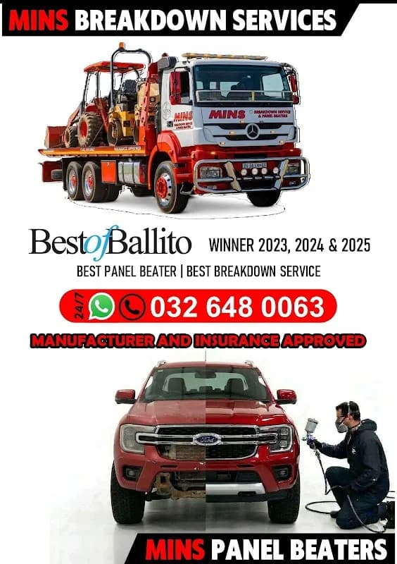 Mins Breakdown Service & Panel Beaters in Salt Rock
