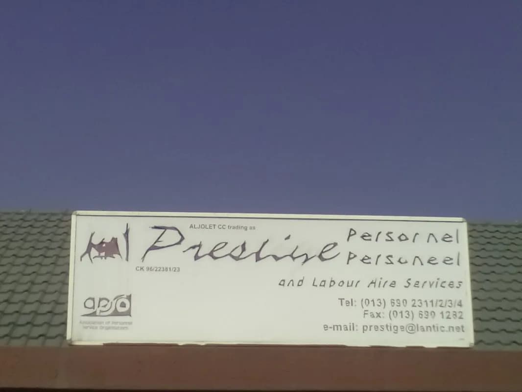 Prestige Personnel Services (PTY) Ltd in Del Judor