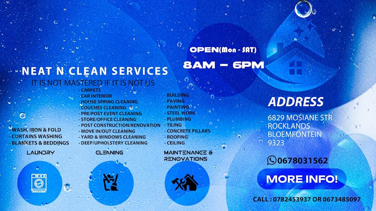 Neat N Clean Services (Pty) Ltd in Mangaung
