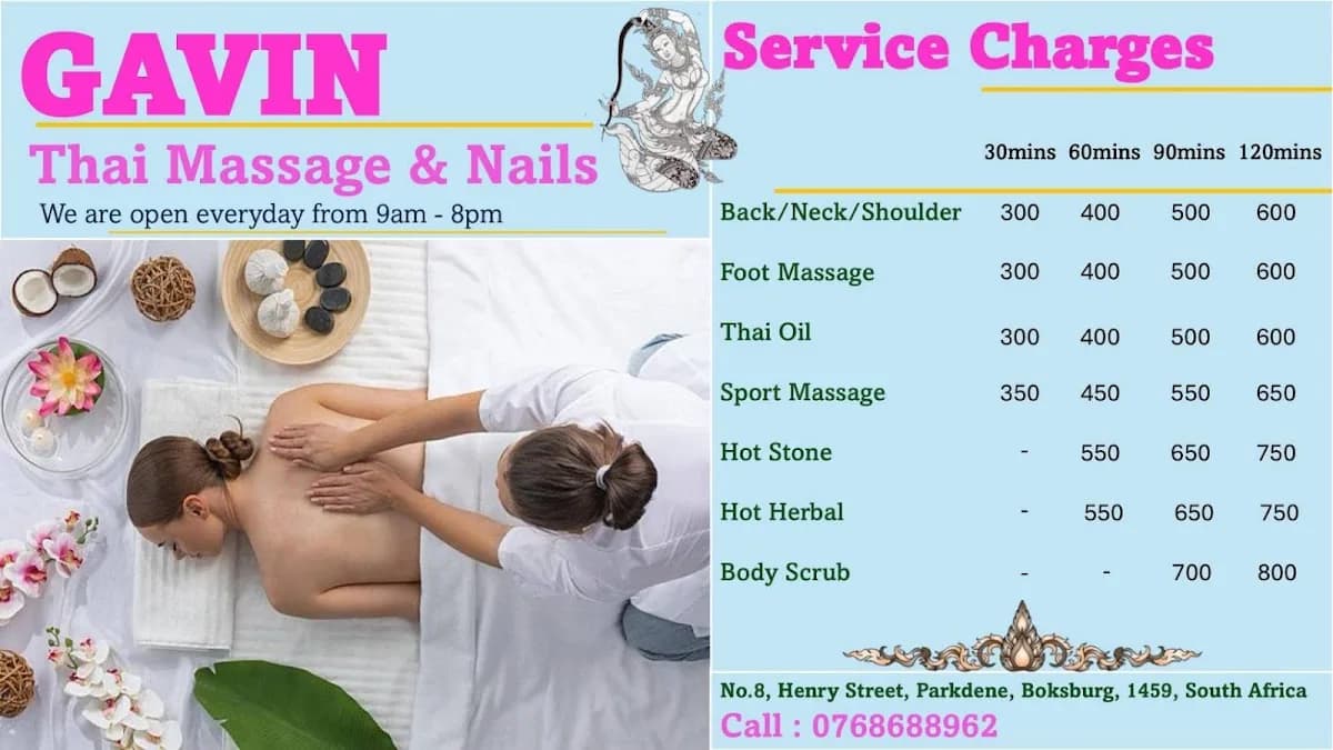 Gavin Thai Massage and Nails in Parkrand