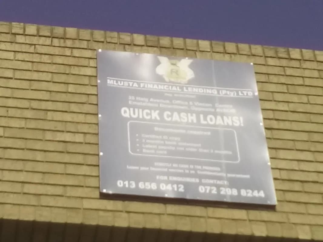 Mlusta Financial Lending Pty Ltd in eMalahleni CBD