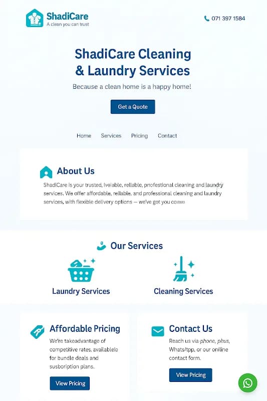ShadiCare Cleaning & Laundry Services in Attridgeville