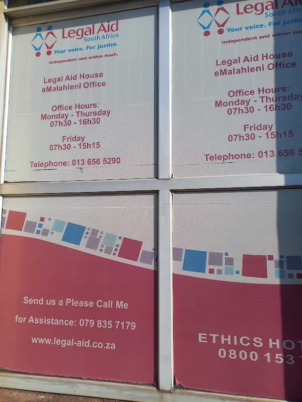 Legal Aid SA Witbank Local Office in eMalahleni CBD