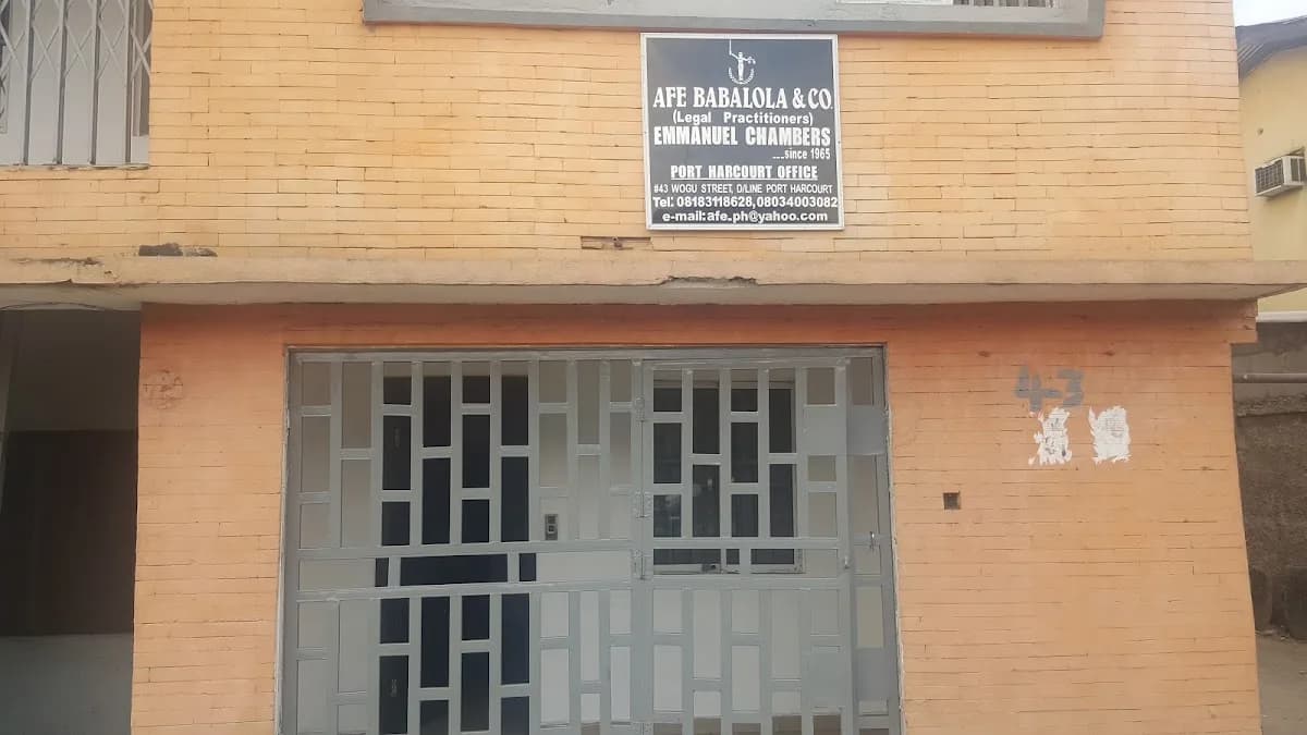 Afe Babalola & Co Port Harcourt Office in D-Line