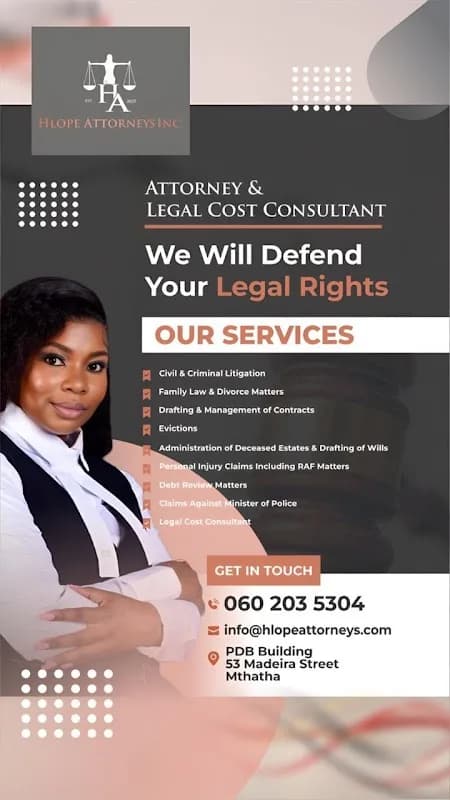 Hlope Attorneys Incorporated in Mthatha CBD