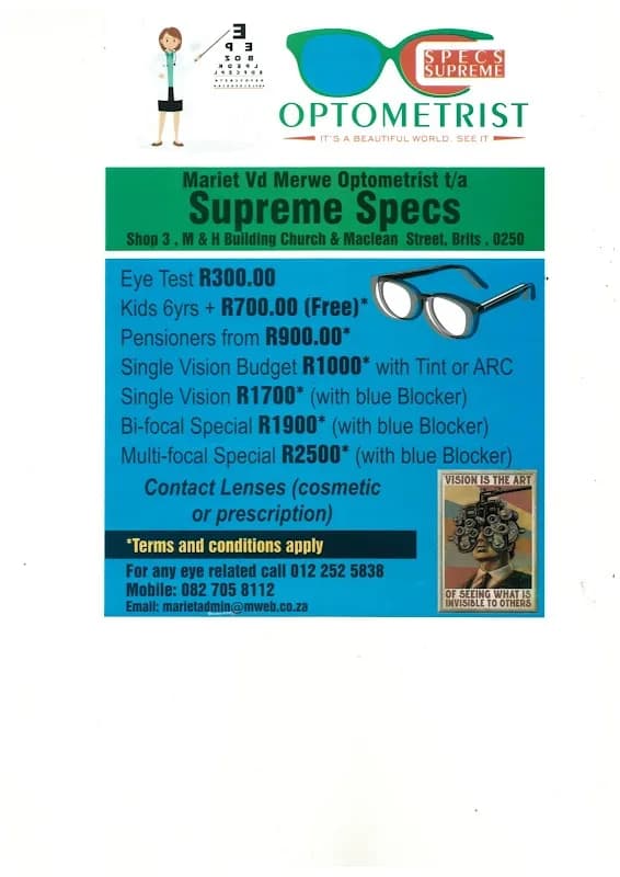 Supreme specs Optometrist in Broederstroom