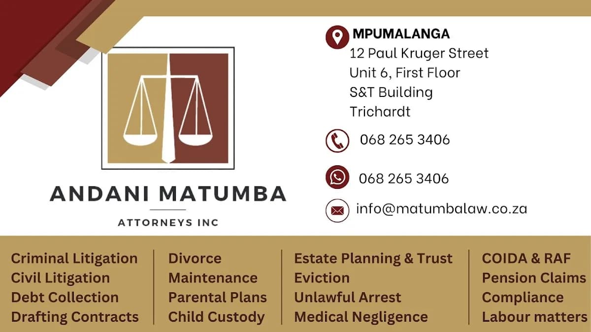 Andani Matumba Attorneys in Evander