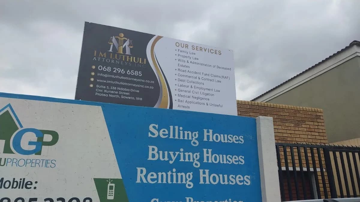 I M LUTHULI ATTORNEYS INC Soweto in Diepkloof