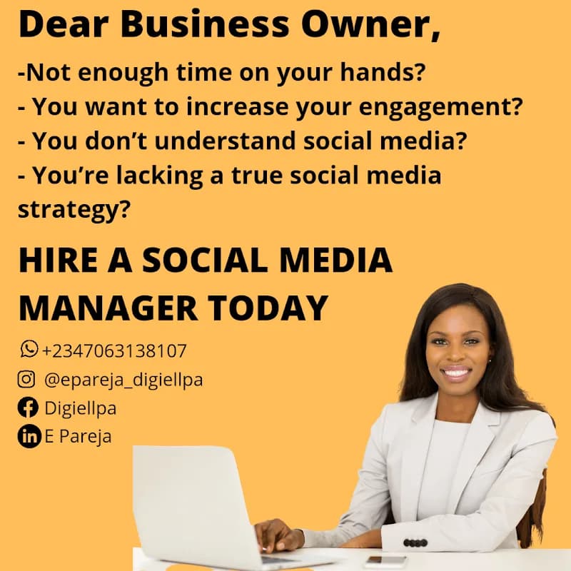 E Pareja DigiEllpa Social Media Management & Digital Marketing Agency Asaba Delta State Nigeria in Summit