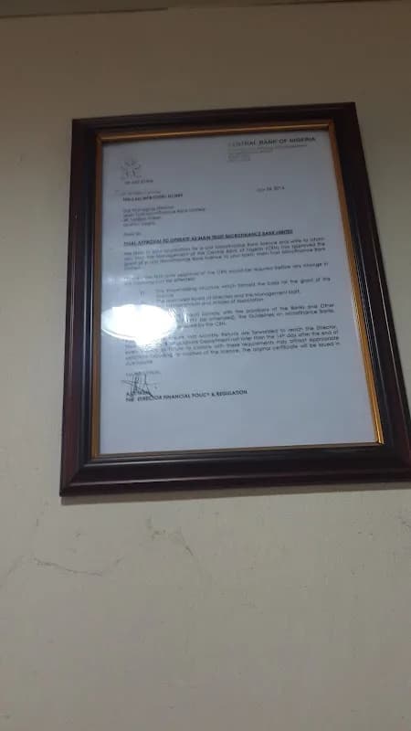 Main trust Microfinance bank limited in Mushin