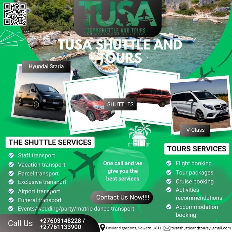 Tusa shuttle and tours in Diepkloof
