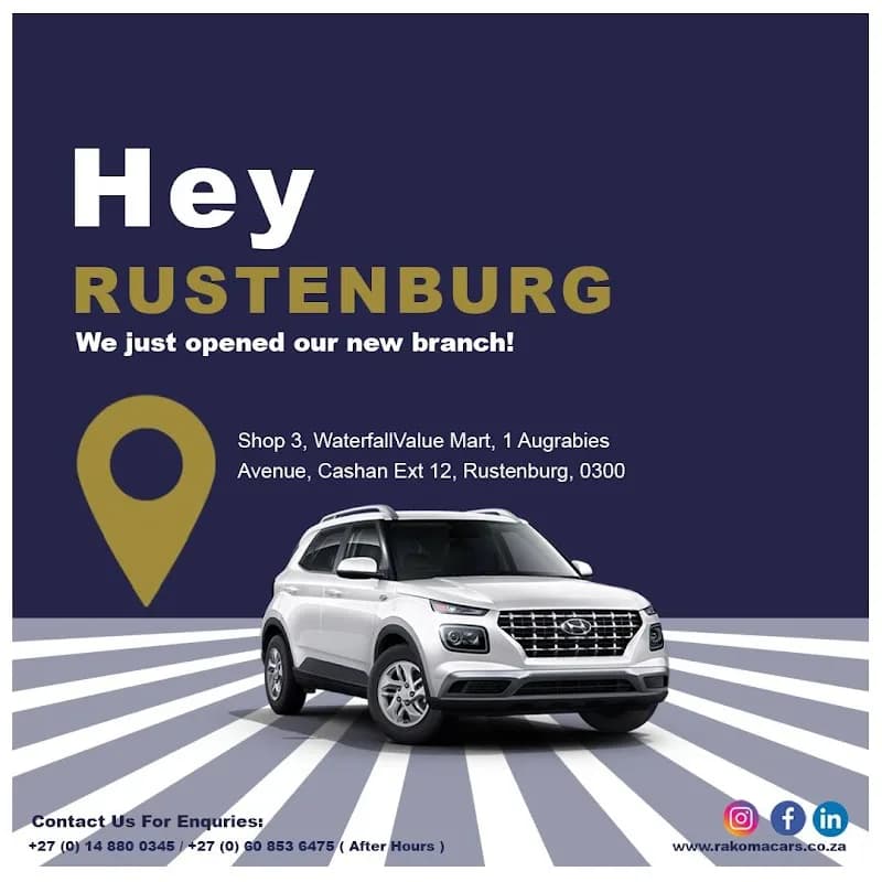 Rakoma Car Rentals in Rustenburg CBD