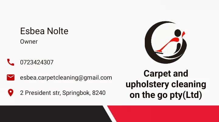 Carpet and Upholstery Cleaning on the Go (PTY) LTD in O'kiep