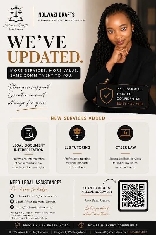 Nolwazi Drafts Legal Services in Empangeni CBD