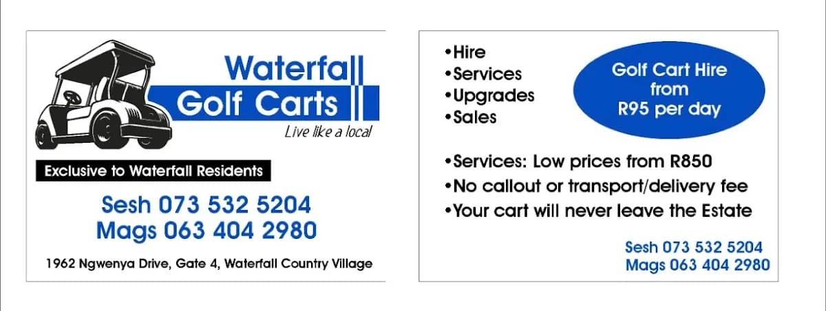 Waterfall Golf Cart Services in Waterfall