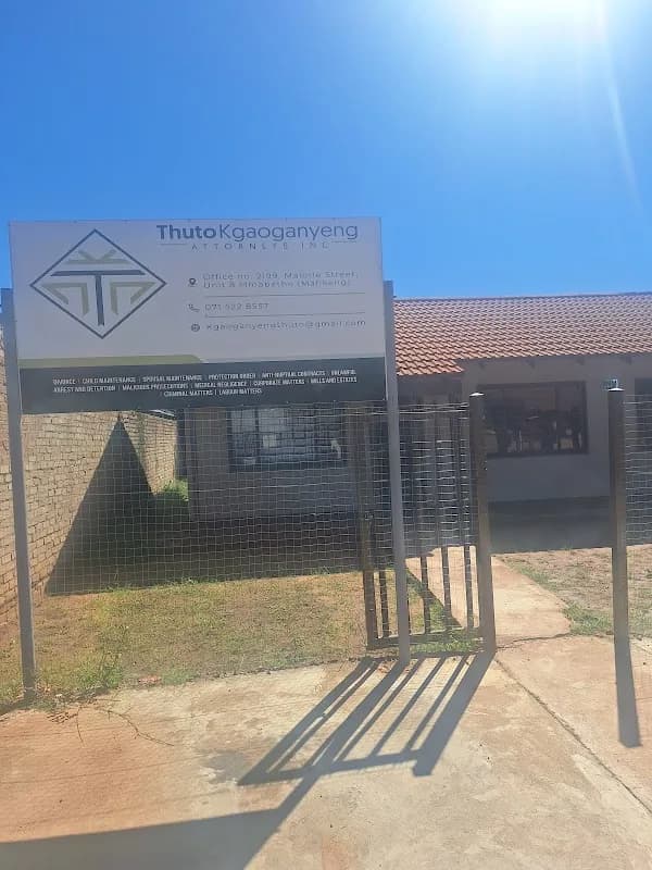 Thuto Kgaoganyeng Attorneys Inc in Mmabatho