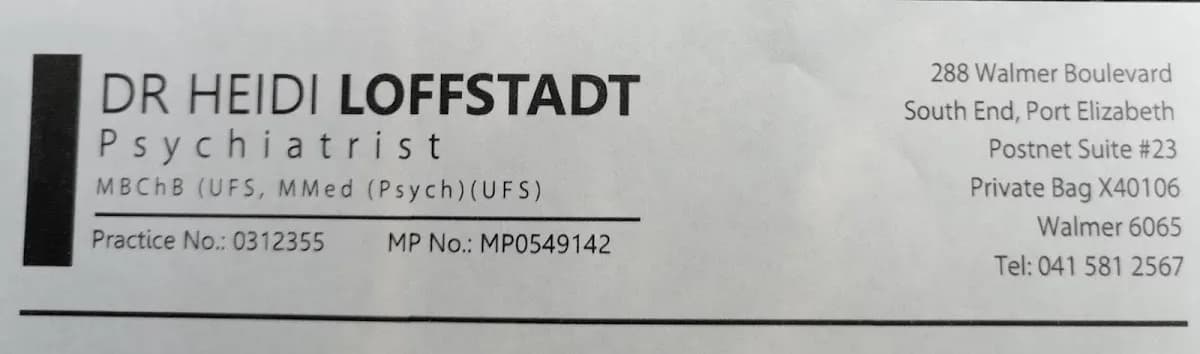 Dr Heidi Loffstadt in Walmer