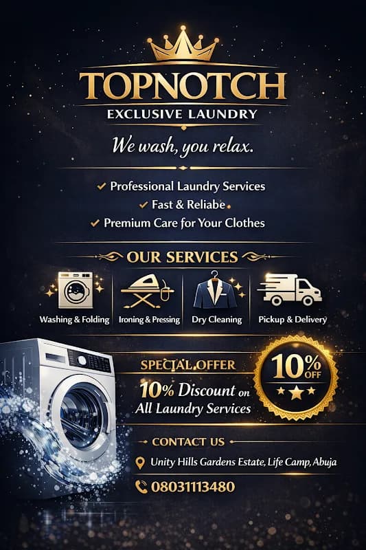 TOPNOTCH EXCLUSIVE LAUNDRY in Life Camp