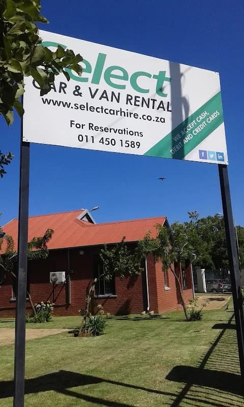 Select Car and van Rental in Pretoria CBD
