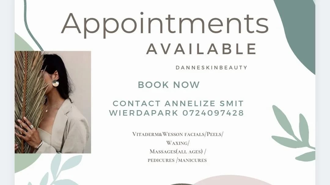 Danné skin and beauty clinic in Wierda Park