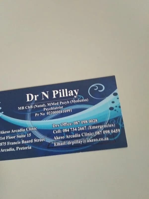 Dr N Pillay in Arcadia