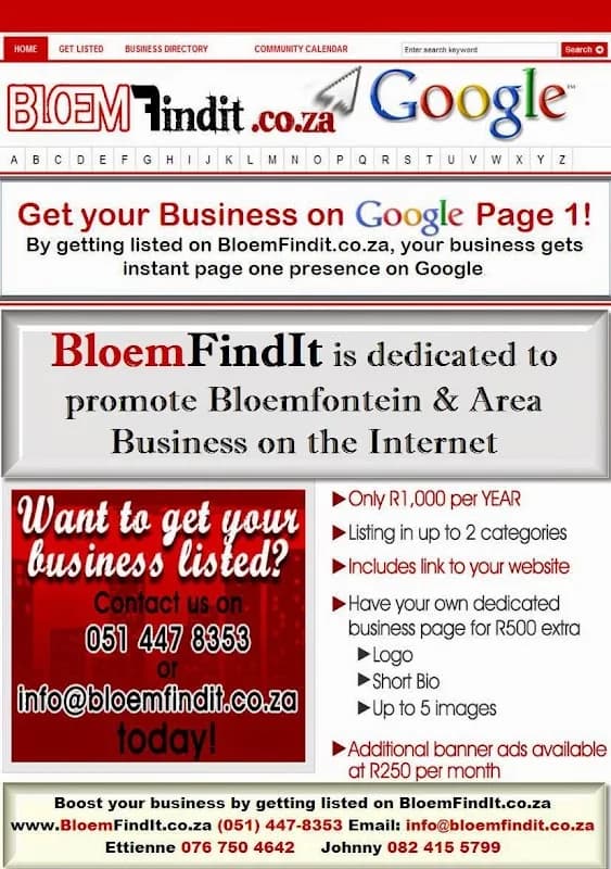 BloemFindit - Bloemfontein Online Business Directory in Bloemfontein CBD