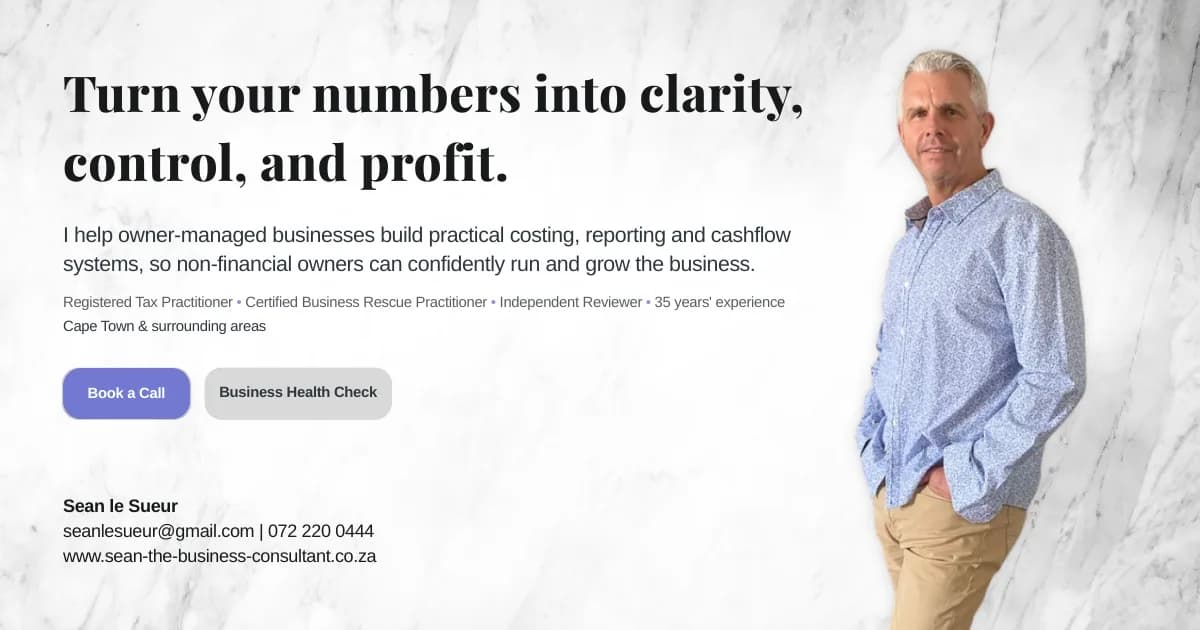 Sean Le Sueur - Business Consultant in Franschhoek