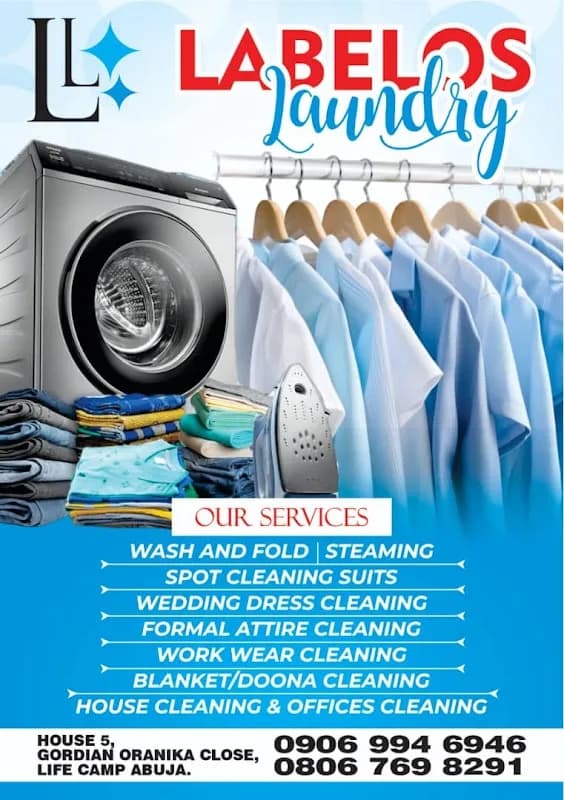 Labelos laundry services in Jabi