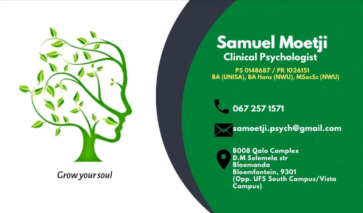 Samuel Moetji - Clinical Psychologist in Mangaung