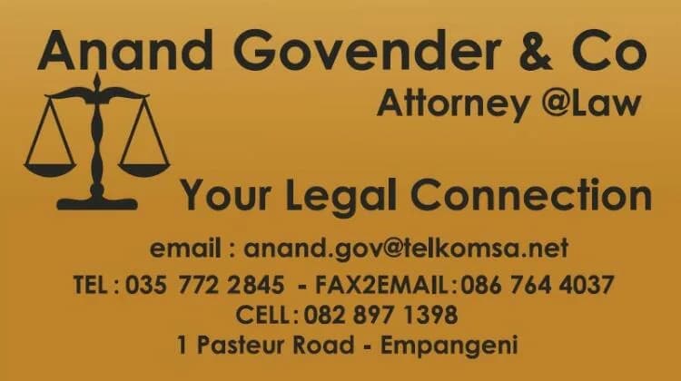 Anand Govender & Co in Empangeni