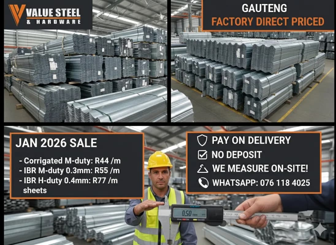 VALUE STEEL & ROOFING HARDWARE. in Broederstroom