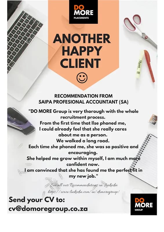 Finance Recruitment - DO MORE Placements in V&A Waterfront
