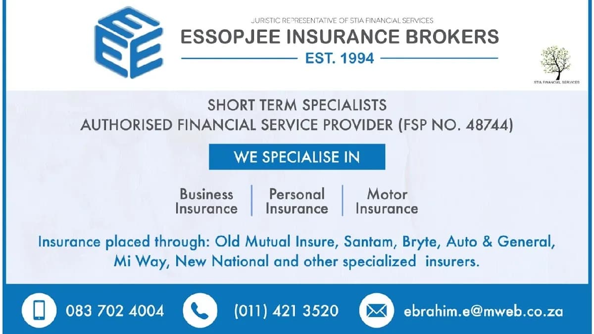 Essopjee Insurance Brokers in Benoni CBD