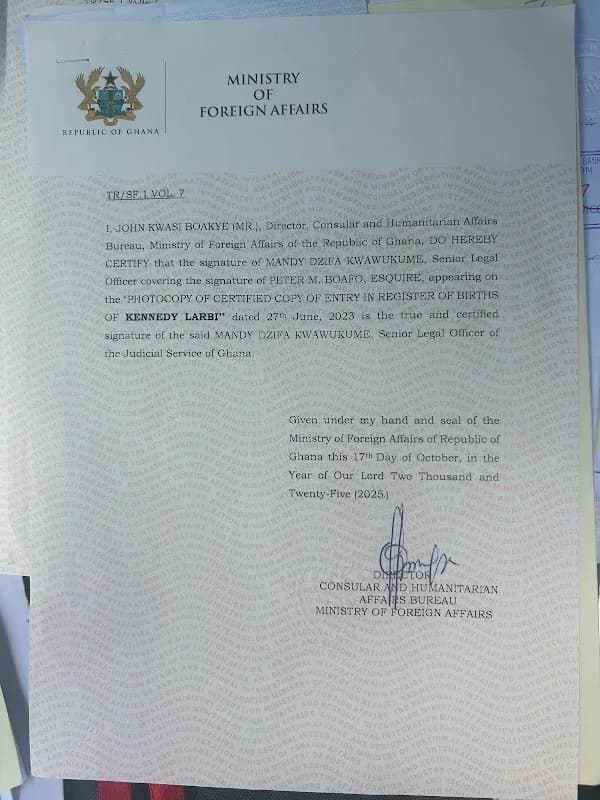 JEPHTHAH’S NOTARY PUBLIC AND LEGALIZATION OF DOCUMENT in Victoriaborg