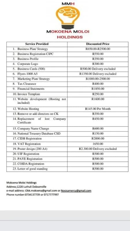 Mokoena Moloi Holdings in Dobsonville