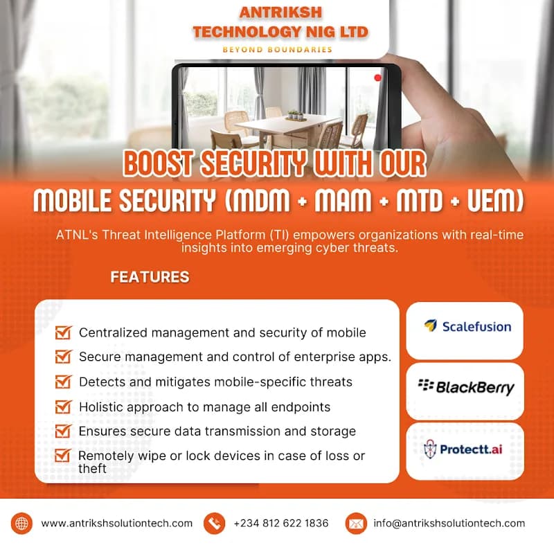 Antriksh Solution Tech, Cyber Security Solution, End Point, MDM Solution, Lagos, Nigeria in Abule Egba