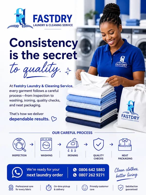 FastDry laundry & cleaning service in Kagini