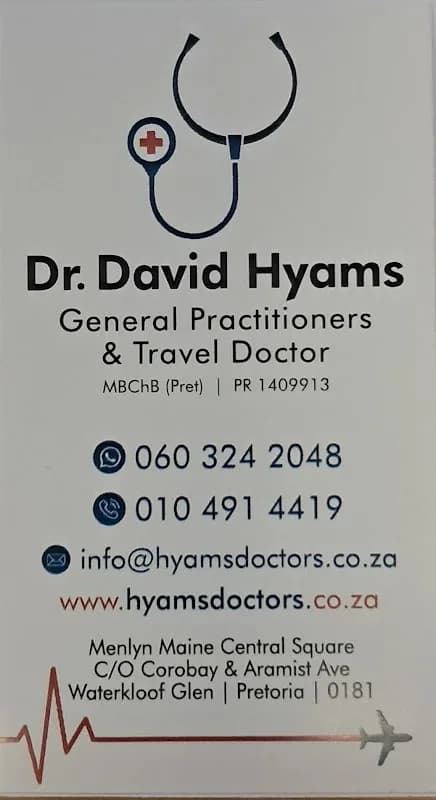 Dr David Hyams General Practitioners and Travel Clinic in Waterkloof