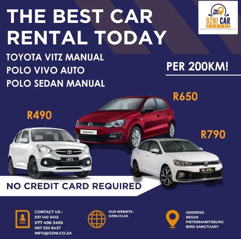 OZNI Car Rental Pietermaritzburg - No Credit Card Required in Northdale