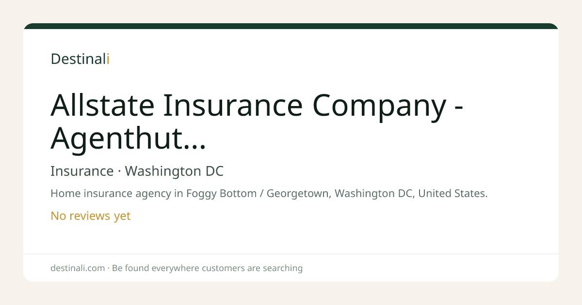 Allstate Insurance Company - Agenthut Insurance | Insurance, Washingto