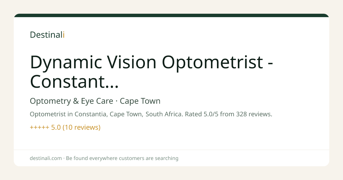 Dynamic Vision Optometrist - Constantia Village | Optometry & Eye Care