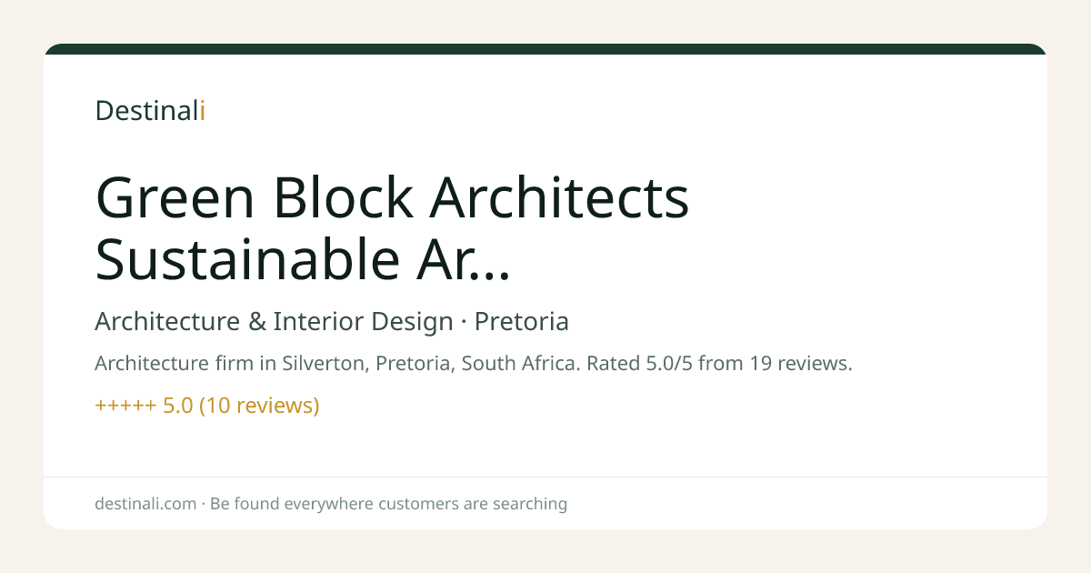 Green Block Architects Sustainable Architecture and Design | Architect