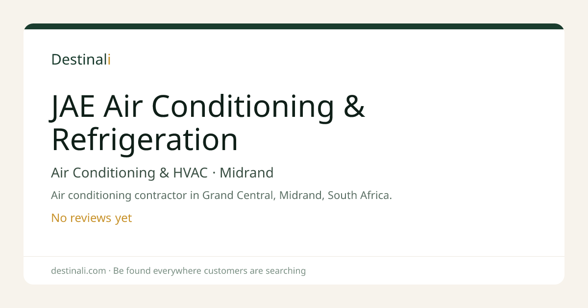 JAE Air Conditioning & Refrigeration | Air Conditioning & HVAC, Midran