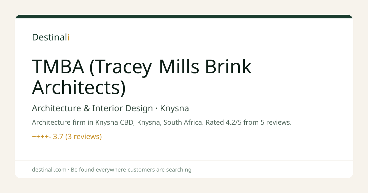 TMBA (Tracey Mills Brink Architects) | Architecture & Interior Design,