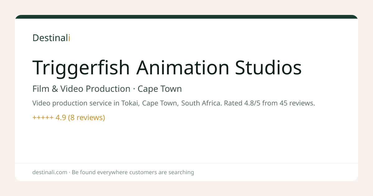 Triggerfish Animation Studios | Film & Video Production, Cape Town | D